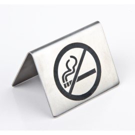 No Smoking, RVS 3,2x3,6cm(BxH), 2mm dik