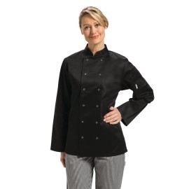 Veste chef unisexe Whites Vegas manches longues noire XL