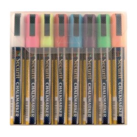 Lot de 8 marqueurs craie Securit Illumigraph pointe ciseau