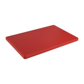 Planche à découper épaisse basse densité Hygiplas rouge