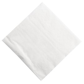 Serviettes cocktail blanches 250mm