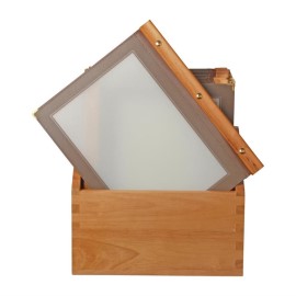 Protège-menus cadre en bois Securit A4 marron [h762]