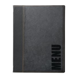 Protège-menus contemporain Securit A5 noir [h714]