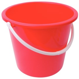 Seau rond en plastique Jantex 10L rouge [cd807]