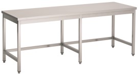 RVS werktafel zonder bodemschap, afm.(bxdxh): 210x80x90 cm