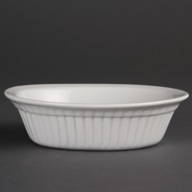 Plat à tourte ovale blanc Olympia