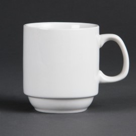 Tasses empilables blanches 284ml Olympia