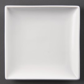 Assiettes carrées blanches 180mm Olympia