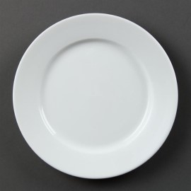 Assiettes à large bord blanches 200mm Olympia