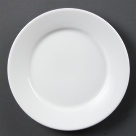 Assiettes à large bord blanches 230mm Olympia