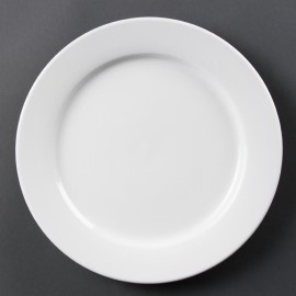 Assiettes à large bord blanches 280mm Olympia