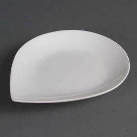 Assiettes goutte deau blanches 255 x 207mm Olympia