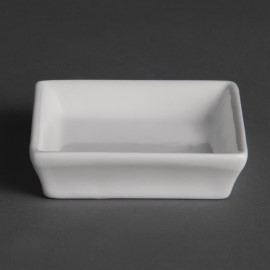 Mini plats carrés blancs Olympia 80mm