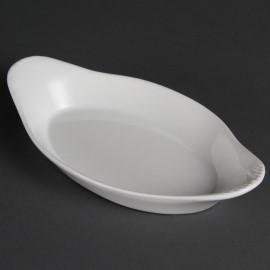 Plats ovales à oreilles blancs 229 x 127mm Olympia