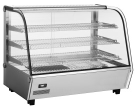 Vitrine de table chauffante trois niveaux 160 l