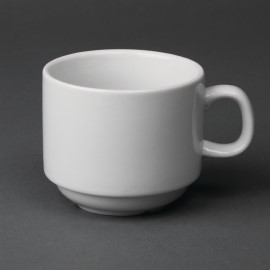 Tasse à thé empilable blanche whiteware Olympia 200ml