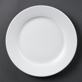 Assiettes à large bord blanches 250mm Olympia