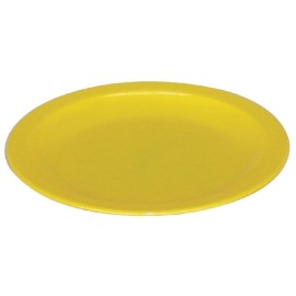 Assiette en polycarbonate jaune 230mm