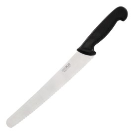 Couteau à pâtisserie denté Hygiplas noir 250mm