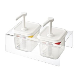 Lot de 2 distributeurs de sauce Araven GN 16 transparents 2.6L [cr822]