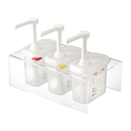 Lot de 3 distributeurs de sauce Araven GN 19 transparents 1.5L [cr823]