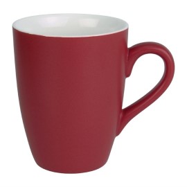 Mug pastel mat en porcelaine Olympia rouge 320ml [cs043]