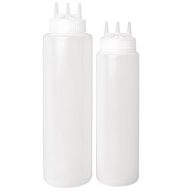 Bouteille souple transparente 3 embouts Vogue 908ml [cw726]