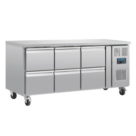 Table réfrigérée GN 11 ventilée 6 tiroirs Polar [da548]
