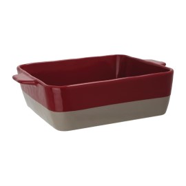 Plat à rôtir carré rouge et taupe GN 12 Olympia 4.2L [db527]