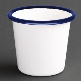 Pot à sauce en acier émaillé bleu et blanc Olympia 114ml [dc383]