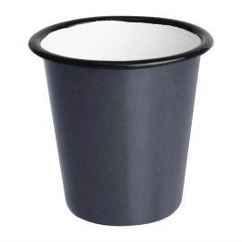 Gobelets en acier émaillé gris et noir Olympia 310ml [dc393]