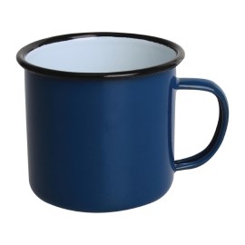 Mugs en acier émaillé bleu et noir Olympia 350ml [dc394]