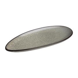 Assiettes feuille Olympia Mineral 255mm [df180]