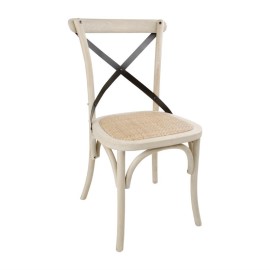 Chaises en chêne avec dossier croisé Bolero sable [dr306]
