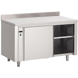 Armoire chauffante inox avec dosseret Gastro M 850x2000x700mm [ds439]