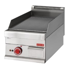 Fry-top électrique Gastro M 650 avec plaque rainurée 6540FTRE [gn058]