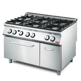 Fourneau 6 feux et four gaz Gastro M 700 GM70120CFG [gn083]
