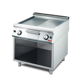 Fry-top électrique Gastro M 700 avec plaque demie lisse demie rainurée GM7080FTRGS [gn098]