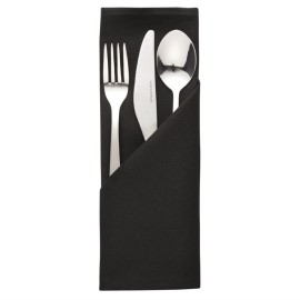 Serviettes noires en polyester Mitre Essentials Occasions [hb561]