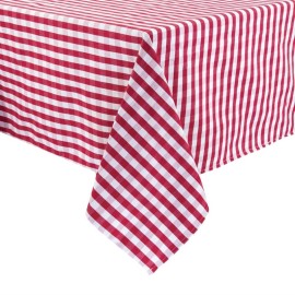 Nappe carrée à carreaux rouges en polyester Mitre Comfort Gingham 890 x 890mm [hb581]