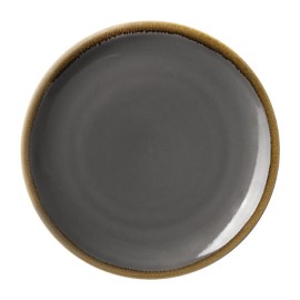 Assiettes plates rondes Olympia Kiln grises 230mm [hc387]