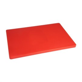 Planche à découper épaisse basse densité Hygiplas rouge