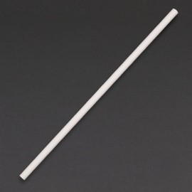 Pailles en papier compostables Fiesta Green blanches