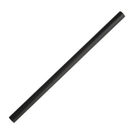 Pailles à smoothie en papier Fiesta Green noires 21 cm