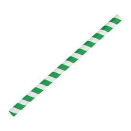 Pailles à smoothie en papier Fiesta Green vertes 21 cm
