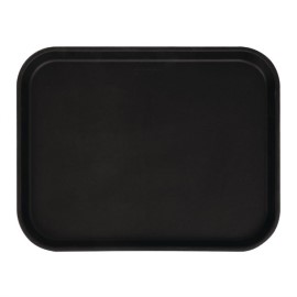 Plateau rectangulaire antidérapant en fibre de verre Camtread Cambro noir 45,7 cm