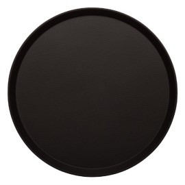 Plateau rond fibre de verre antidérapant Treadlite Cambro noir 40,5 cm