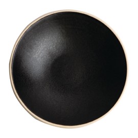 Assiettes creuses noir mat Olympia Canvas 20 cm 