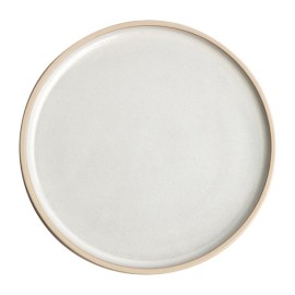 Assiettes plates bord droit blanc Murano Olympia Canvas 18 cm