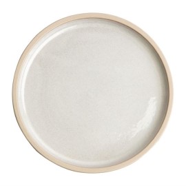 Assiettes plates bord droit blanc Murano Olympia Canvas 25 cm 
